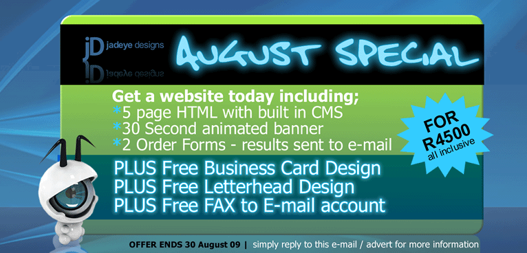 August Special, R4500 get  HTML, and a whole lot more!